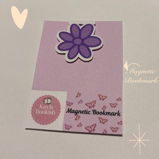 Purple Flower Magnetic Bookmark