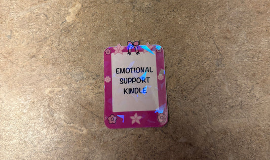 Emotional Support Kindle Sticker